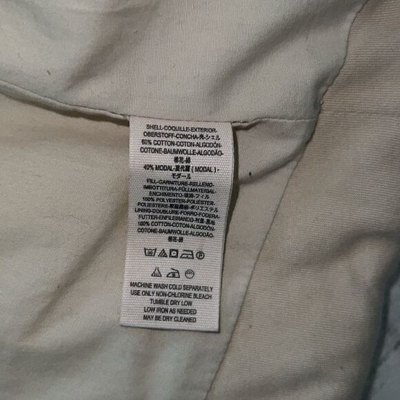 Free People Tawny Pillow Quilted Jacket Coat Cream Puffy Boyfriend sz M Medium - Picture 9 of 10